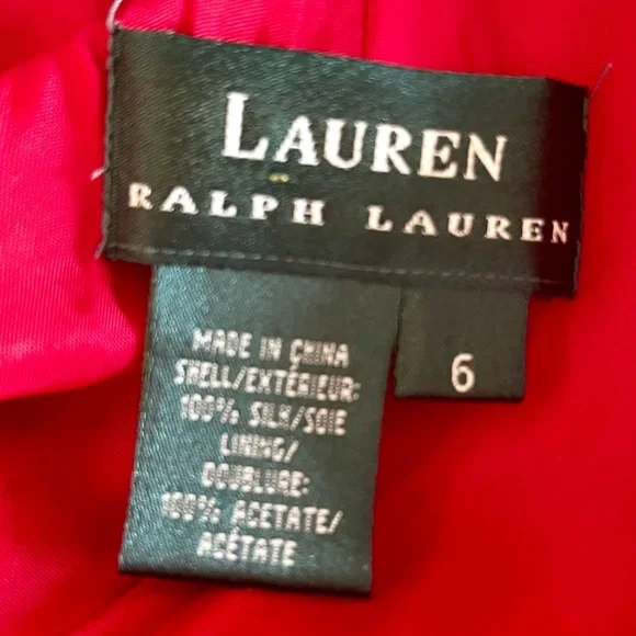 Lauren Ralph Lauren Red Halter Dress size 6 - Picture 5 of 5